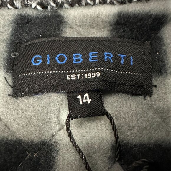 Gioberti Mens Regular Fit Quilted Sweater Jacket SW-810 Melange Charcoal Size 14 - Picture 3 of 6